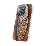 Surf-Inspired Flexi Cases for Coffee Lovers | Waverider Design, Beach Vibes, Gift for Surfers, Phone Accessory, Coastal Decor