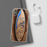 Surf-Inspired Flexi Cases for Coffee Lovers | Waverider Design, Beach Vibes, Gift for Surfers, Phone Accessory, Coastal Decor