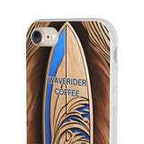 Surf-Inspired Flexi Cases for Coffee Lovers | Waverider Design, Beach Vibes, Gift for Surfers, Phone Accessory, Coastal Decor