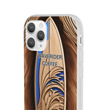 Surf-Inspired Flexi Cases for Coffee Lovers | Waverider Design, Beach Vibes, Gift for Surfers, Phone Accessory, Coastal Decor