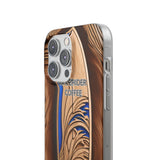 Surf-Inspired Flexi Cases for Coffee Lovers | Waverider Design, Beach Vibes, Gift for Surfers, Phone Accessory, Coastal Decor