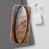 Surf-Inspired Flexi Cases for Coffee Lovers | Waverider Design, Beach Vibes, Gift for Surfers, Phone Accessory, Coastal Decor
