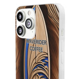 Surf-Inspired Flexi Cases for Coffee Lovers | Waverider Design, Beach Vibes, Gift for Surfers, Phone Accessory, Coastal Decor