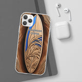 Surf-Inspired Flexi Cases for Coffee Lovers | Waverider Design, Beach Vibes, Gift for Surfers, Phone Accessory, Coastal Decor