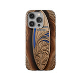 Surf-Inspired Flexi Cases for Coffee Lovers | Waverider Design, Beach Vibes, Gift for Surfers, Phone Accessory, Coastal Decor