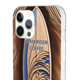 Surf-Inspired Flexi Cases for Coffee Lovers | Waverider Design, Beach Vibes, Gift for Surfers, Phone Accessory, Coastal Decor