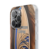 Surf-Inspired Flexi Cases for Coffee Lovers | Waverider Design, Beach Vibes, Gift for Surfers, Phone Accessory, Coastal Decor