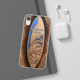 Surf-Inspired Flexi Cases for Coffee Lovers | Waverider Design, Beach Vibes, Gift for Surfers, Phone Accessory, Coastal Decor