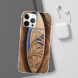 Surf-Inspired Flexi Cases for Coffee Lovers | Waverider Design, Beach Vibes, Gift for Surfers, Phone Accessory, Coastal Decor