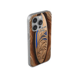 Surf-Inspired Flexi Cases for Coffee Lovers | Waverider Design, Beach Vibes, Gift for Surfers, Phone Accessory, Coastal Decor