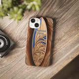 Surf-Inspired Flexi Cases for Coffee Lovers | Waverider Design, Beach Vibes, Gift for Surfers, Phone Accessory, Coastal Decor