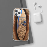 Surf-Inspired Flexi Cases for Coffee Lovers | Waverider Design, Beach Vibes, Gift for Surfers, Phone Accessory, Coastal Decor