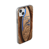 Surf-Inspired Flexi Cases for Coffee Lovers | Waverider Design, Beach Vibes, Gift for Surfers, Phone Accessory, Coastal Decor