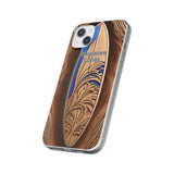 Surf-Inspired Flexi Cases for Coffee Lovers | Waverider Design, Beach Vibes, Gift for Surfers, Phone Accessory, Coastal Decor