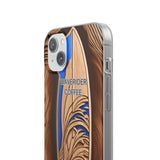 Surf-Inspired Flexi Cases for Coffee Lovers | Waverider Design, Beach Vibes, Gift for Surfers, Phone Accessory, Coastal Decor