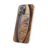 Surf-Inspired Flexi Cases for Coffee Lovers | Waverider Design, Beach Vibes, Gift for Surfers, Phone Accessory, Coastal Decor