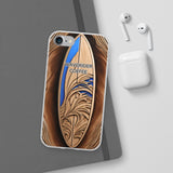 Surf-Inspired Flexi Cases for Coffee Lovers | Waverider Design, Beach Vibes, Gift for Surfers, Phone Accessory, Coastal Decor