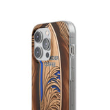 Surf-Inspired Flexi Cases for Coffee Lovers | Waverider Design, Beach Vibes, Gift for Surfers, Phone Accessory, Coastal Decor