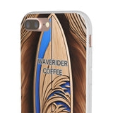 Surf-Inspired Flexi Cases for Coffee Lovers | Waverider Design, Beach Vibes, Gift for Surfers, Phone Accessory, Coastal Decor