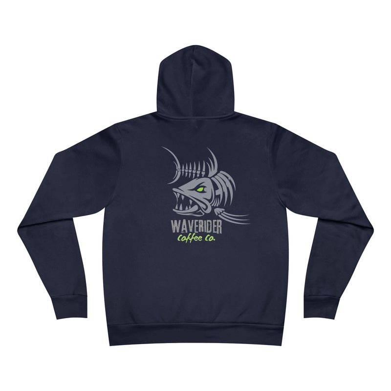 WAVERIDER COFFEE COMPANY CUSTOM DESIGNED LOGO ATTACK SPONGE FLEECE PULLOVER HOODIE