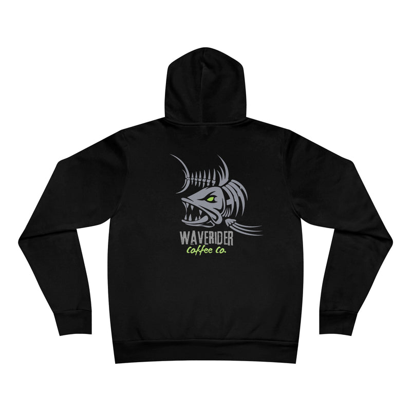WAVERIDER COFFEE COMPANY CUSTOM DESIGNED LOGO ATTACK SPONGE FLEECE PULLOVER HOODIE