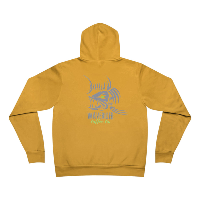 WAVERIDER COFFEE COMPANY CUSTOM DESIGNED LOGO ATTACK SPONGE FLEECE PULLOVER HOODIE