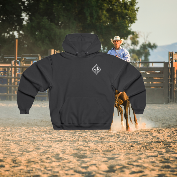 Cowboy Country Men's Hooded Sweatshirt - Waverider Coffee Company Design, Rodeo Western Wear Gift, Rancher Apparel, Cowboy Outfit, Country