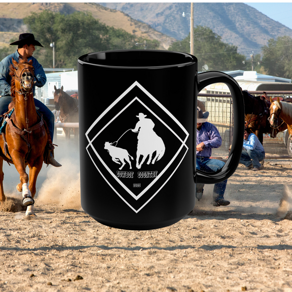 Stylish Cowboy-Themed Waverider Coffee Company Coffee Mug - 15oz