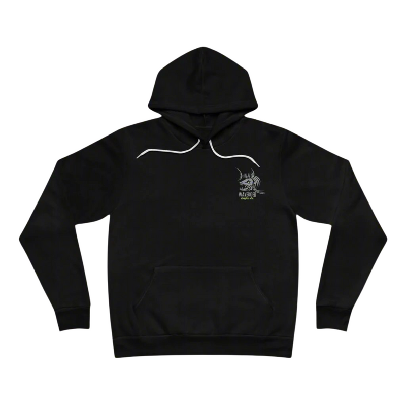 WAVERIDER COFFEE COMPANY CUSTOM DESIGNED LOGO ATTACK SPONGE FLEECE PULLOVER HOODIE